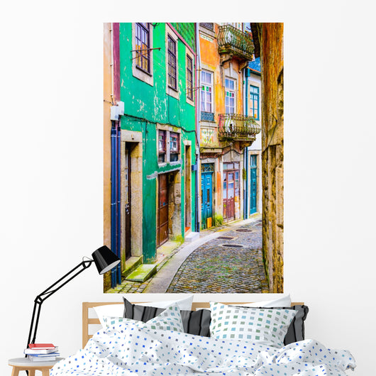 Alleyway in Porto, Portugal Wall Mural
