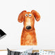 Dog Red Portrait Watercolor Wall Decal