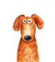 Dog Red Portrait Watercolor Wall Decal