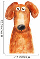 Dog Red Portrait Watercolor Wall Decal