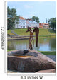 Monument of crying angel in Minsk Wall Mural
