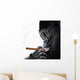 Badass gorilla with cool sunglasses smoking a cigar like a boss Wall Decal