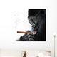 Badass gorilla with cool sunglasses smoking a cigar like a boss Wall Decal