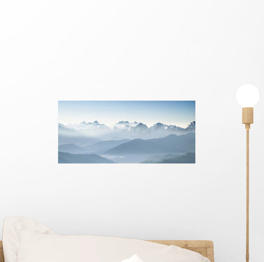 Panorama of high mountains in Himalaya Wall Mural