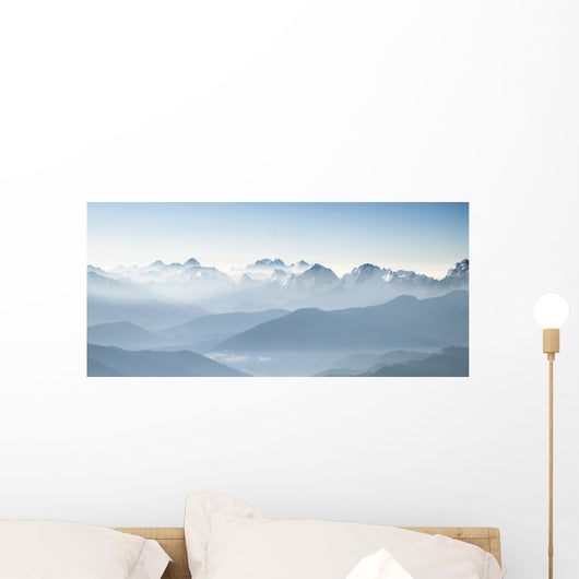 Panorama of high mountains in Himalaya Wall Mural