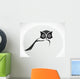 Vector image of an owl design on white background Wall Decal
