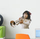 Girl Playing Saxophone Wall Decal