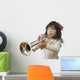 Girl Playing Saxophone Wall Decal