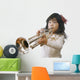 Girl Playing Saxophone Wall Decal
