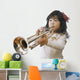 Girl Playing Saxophone Wall Decal