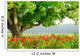 Poppy's field and big green tree Wall Mural