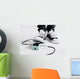 Black and white guitar player stomp on color effect Wall Mural