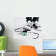 Black and white guitar player stomp on color effect Wall Mural