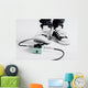 Black and white guitar player stomp on color effect Wall Mural