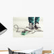 Rock player in sneakers stomp guitar overdrive pedal Wall Mural