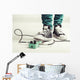 Rock player in sneakers stomp guitar overdrive pedal Wall Mural