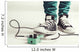 Rock player in sneakers stomp guitar overdrive pedal Wall Mural