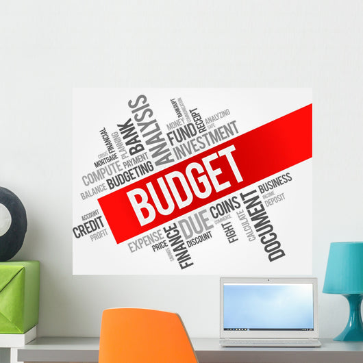 Budget Word Cloud Business Wall Decal