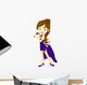 young pretty girl singing Wall Decal