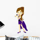 young pretty girl singing Wall Decal