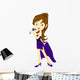 young pretty girl singing Wall Decal