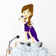 young pretty girl singing Wall Decal