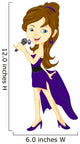 young pretty girl singing Wall Decal