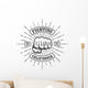 Hipster emblem about fighting club Wall Decal