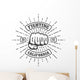 Hipster emblem about fighting club Wall Decal