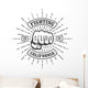 Hipster emblem about fighting club Wall Decal