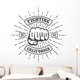 Hipster emblem about fighting club Wall Decal