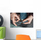 woman's hands crocheting Wall Mural