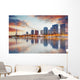 Paris skyline with Eiffel tower in background Wall Mural