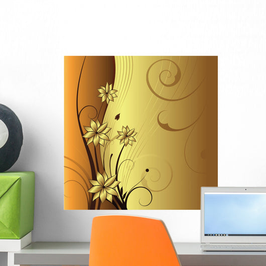 Floral Background Wall Mural