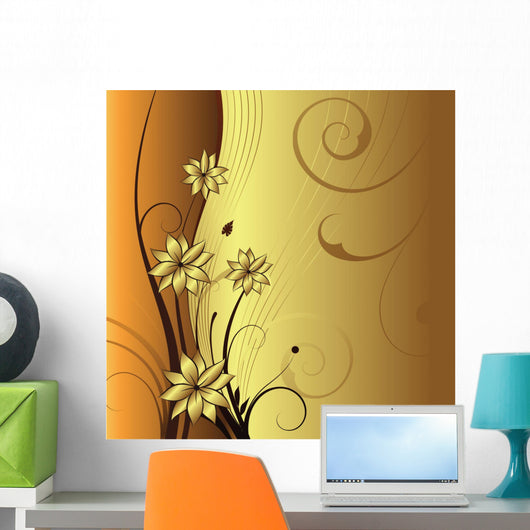 Floral Background Wall Mural