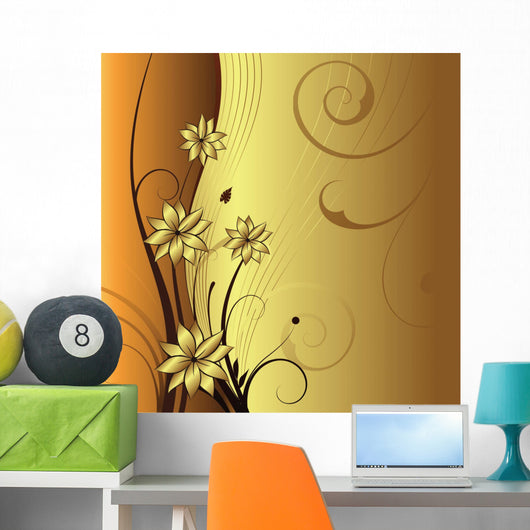 Floral Background Wall Mural