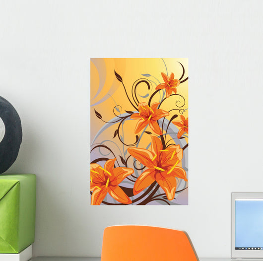 tiger lily wall art Tiger Lily Wall Decal