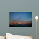 Bahrain skyline and the dark cloud during dusk Wall Mural