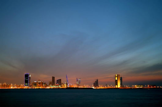 Bahrain Skyline And The Dark Cloud During Dusk Wall Decal