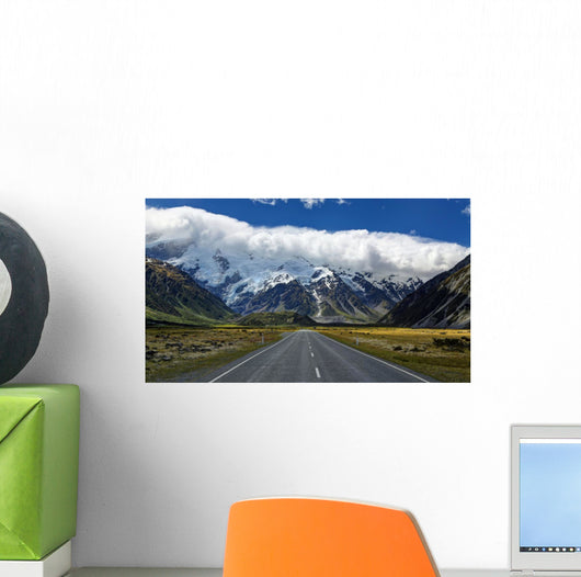 Road to Mt. Cook Village, New Zealand - HDR image Wall Mural