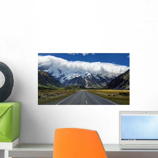 Road to Mt. Cook Village, New Zealand - HDR image Wall Mural