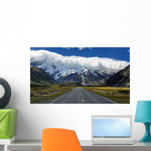 Road to Mt. Cook Village, New Zealand - HDR image Wall Mural