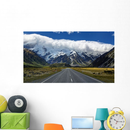 Road to Mt. Cook Village, New Zealand - HDR image Wall Mural