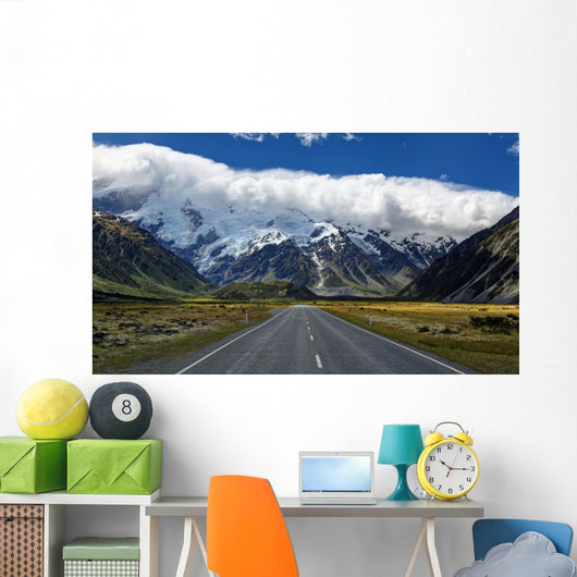 Road to Mt. Cook Village, New Zealand - HDR image Wall Mural