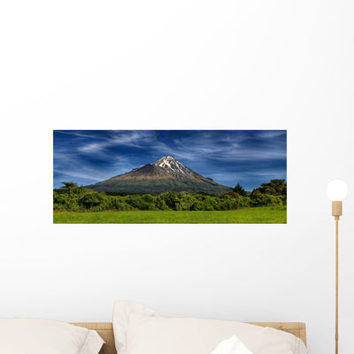 Volcano Taranaki, New Zealand - Hdr Panorama Wall Decal shown on a wall