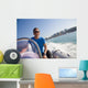 man rushes inflatable boats Wall Mural
