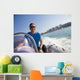 man rushes inflatable boats Wall Mural