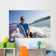 man rushes inflatable boats Wall Mural