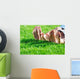 Family relaxing on the grass Wall Mural