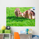Family relaxing on the grass Wall Mural